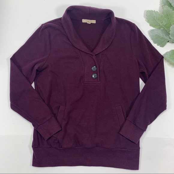 Banana Republic | Plum Sweater with Pockets - Picture 5 of 7